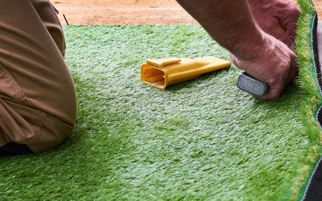 pose d&rsquo;un gazon