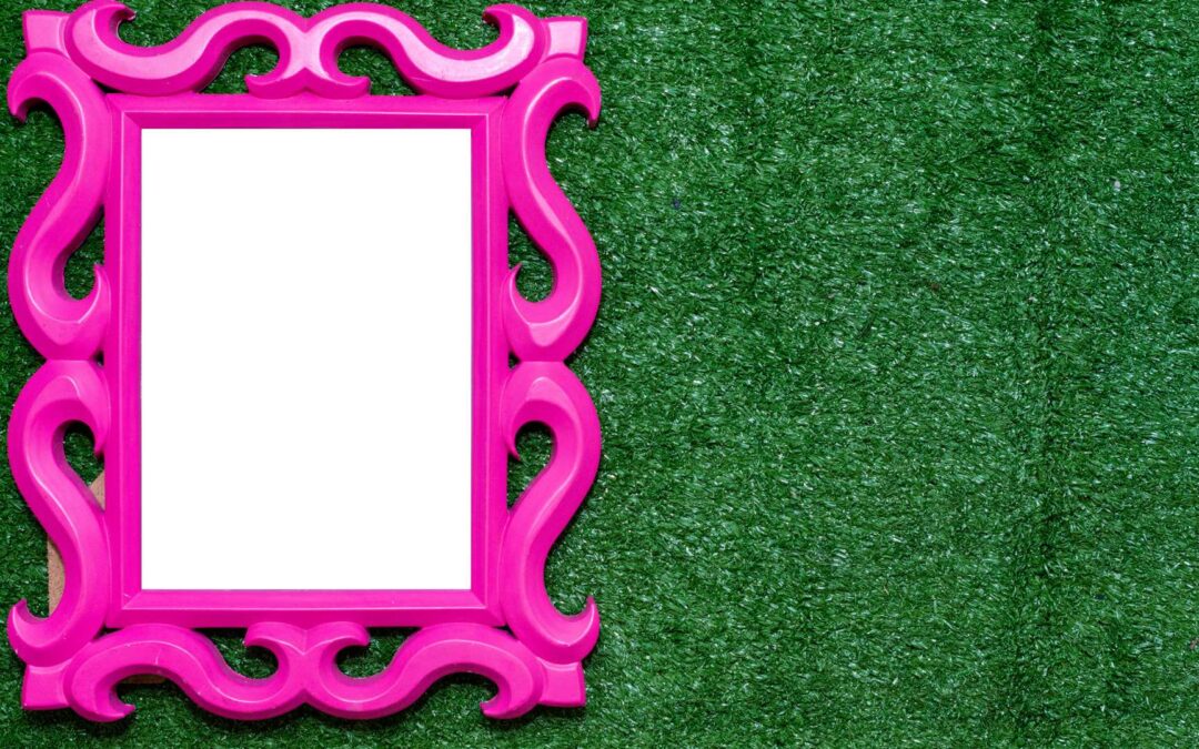 gazon synthétique avec miroir