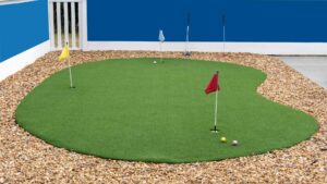Mini-golf jardin gazon synthétique