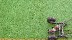 gazon synthétique sur machine